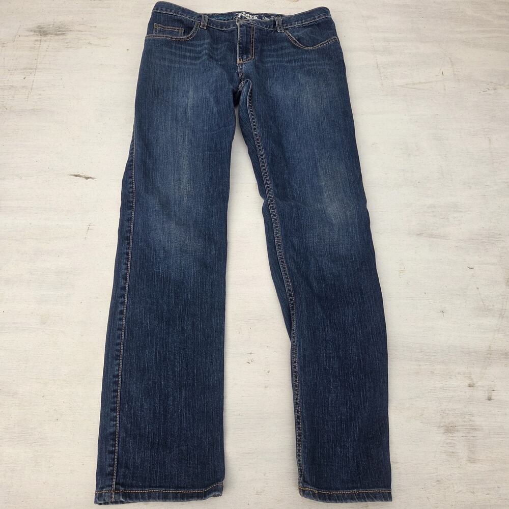 Wrangler Rock 47 Jeans Boyfriend Fit Women’s 30x34 Straight Leg Cotton Stretch